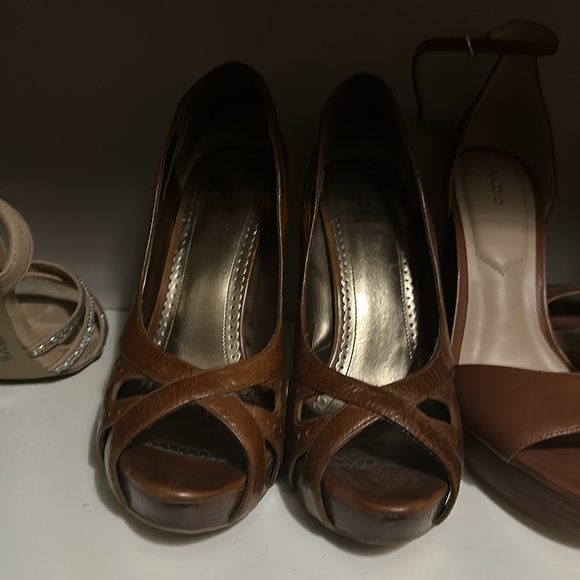 Very sexy open toe Cognac heel size 8.5 - Picture 3 of 4